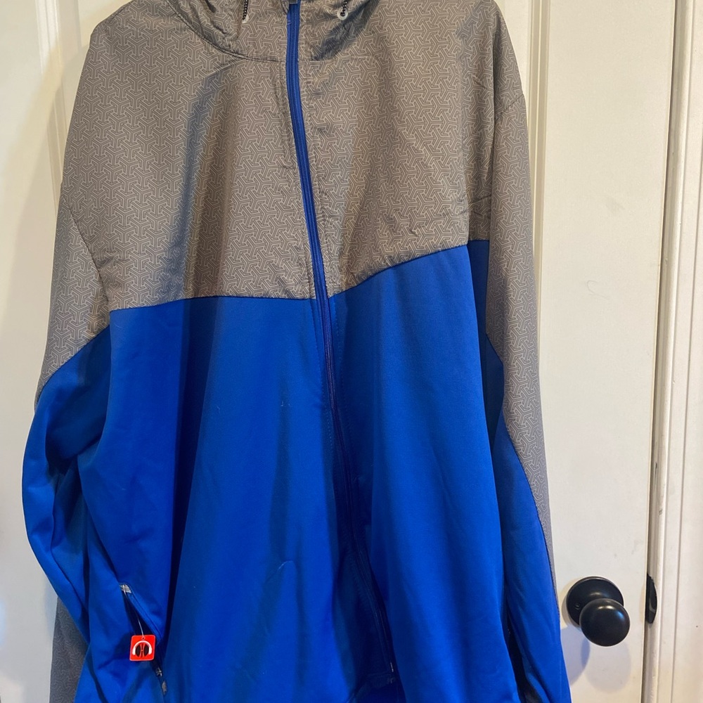 Nike Blue and Gray Hooded Jacket